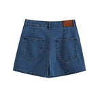 Women's Summer Short Denim Top and Pants Two-Piece Set