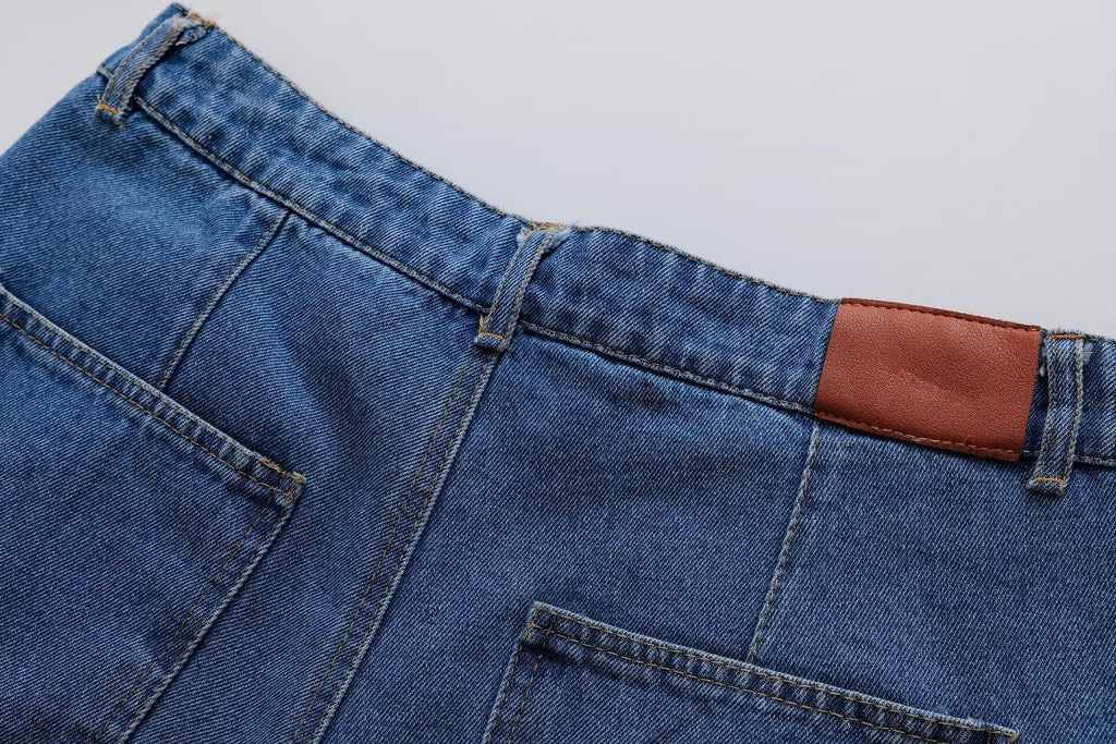 Women's Summer Short Denim Top and Pants Two-Piece Set