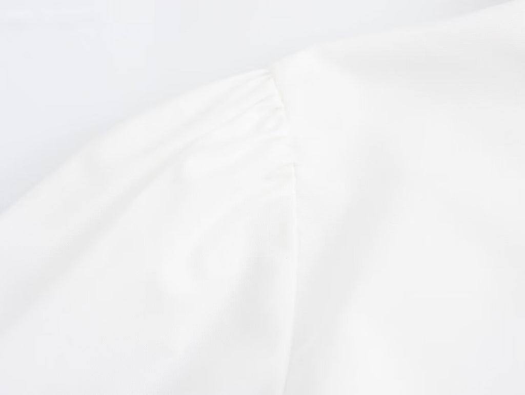 Simple White Belt Shirt Dress