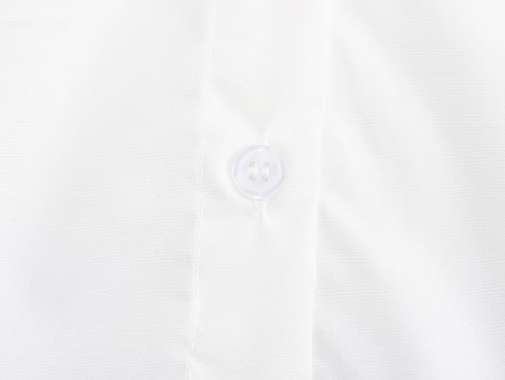 Simple White Belt Shirt Dress