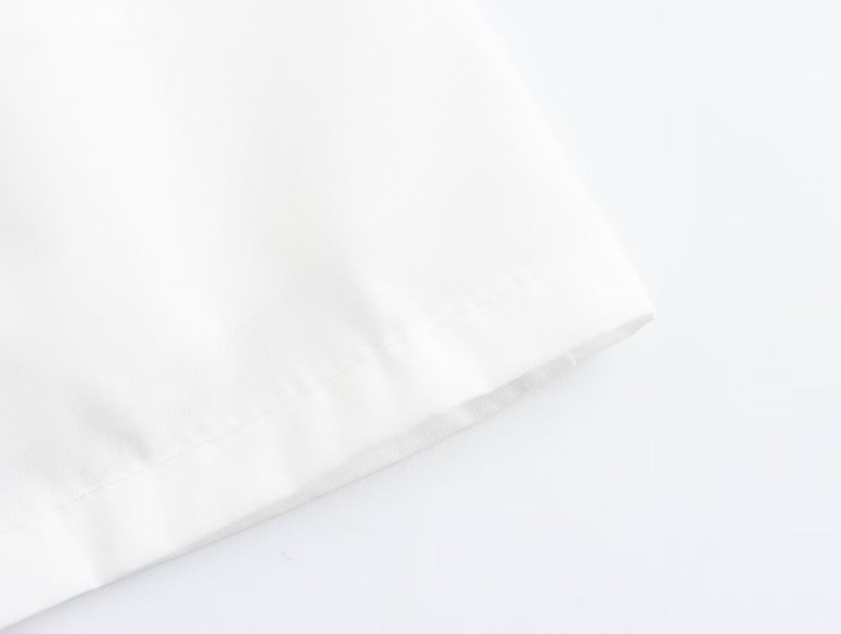 Simple White Belt Shirt Dress
