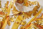Women's Printed Belted A-Line Dress