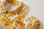 Women's Printed Belted A-Line Dress