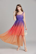 Women's 's Ombre Sleeveless A-Line Maxi Dress