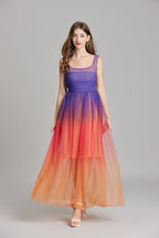 Women's 's Ombre Sleeveless A-Line Maxi Dress