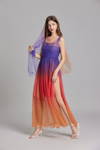 Women's 's Ombre Sleeveless A-Line Maxi Dress