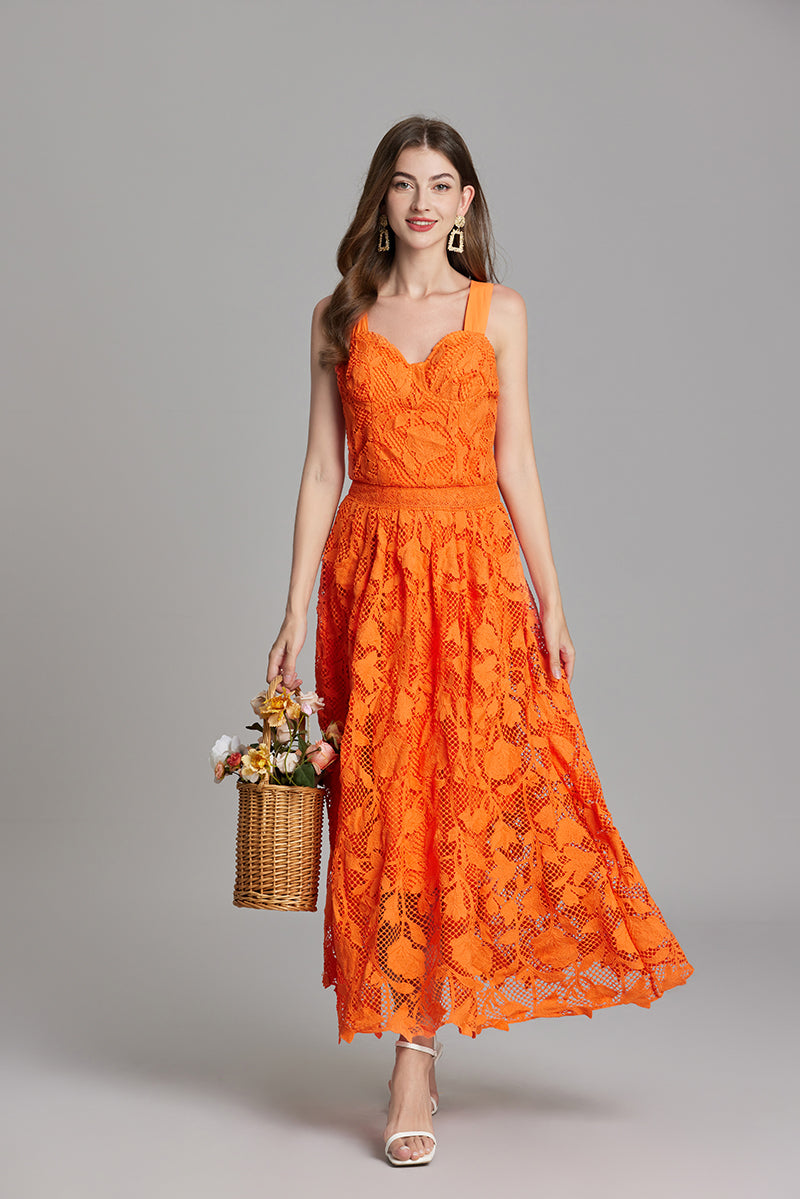 Sleeveless V-Neck A-Line Maxi Dress