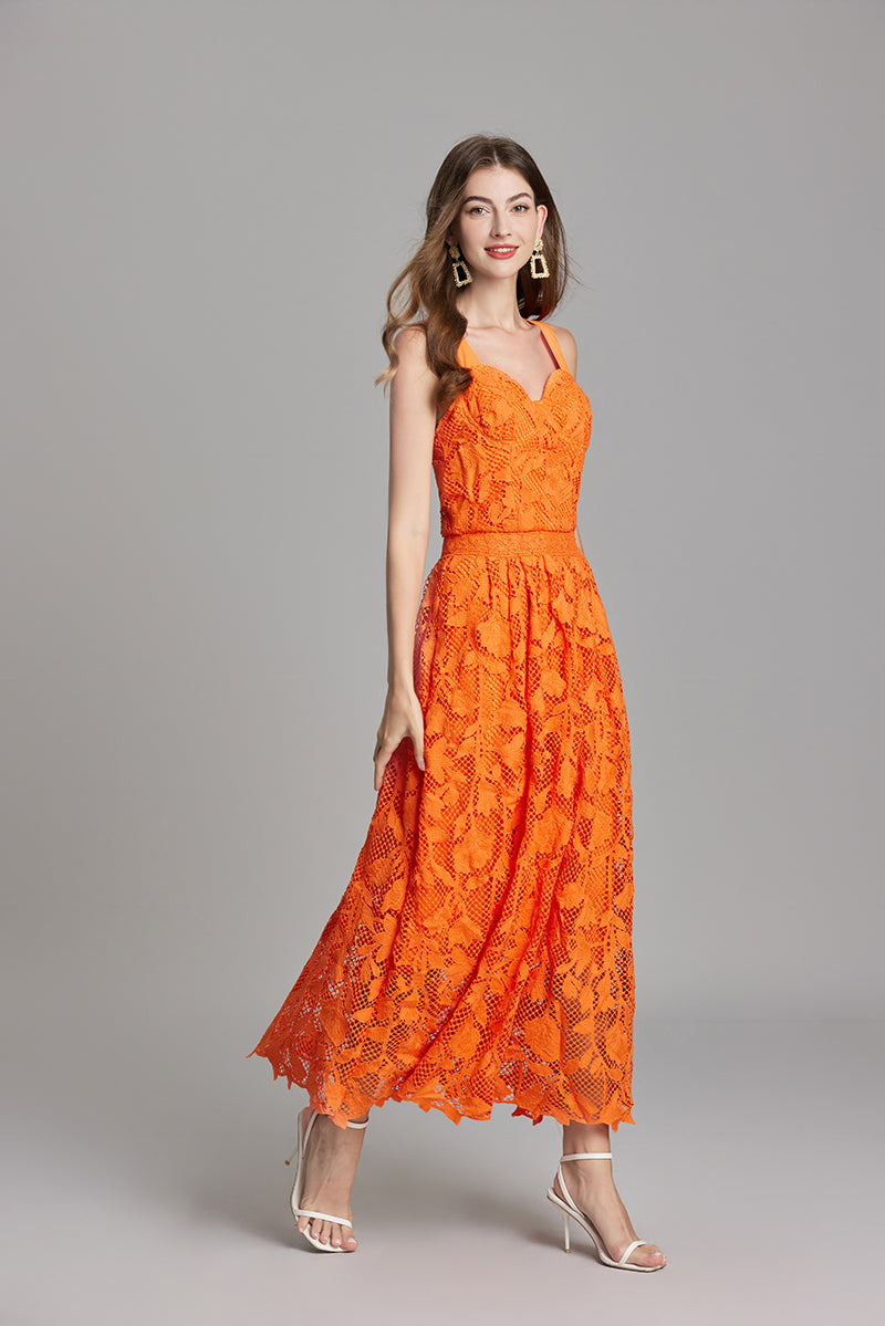 Sleeveless V-Neck A-Line Maxi Dress
