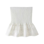 Women's Sequ Embroidered Loose High Vest and Skirt Two-Piece Set