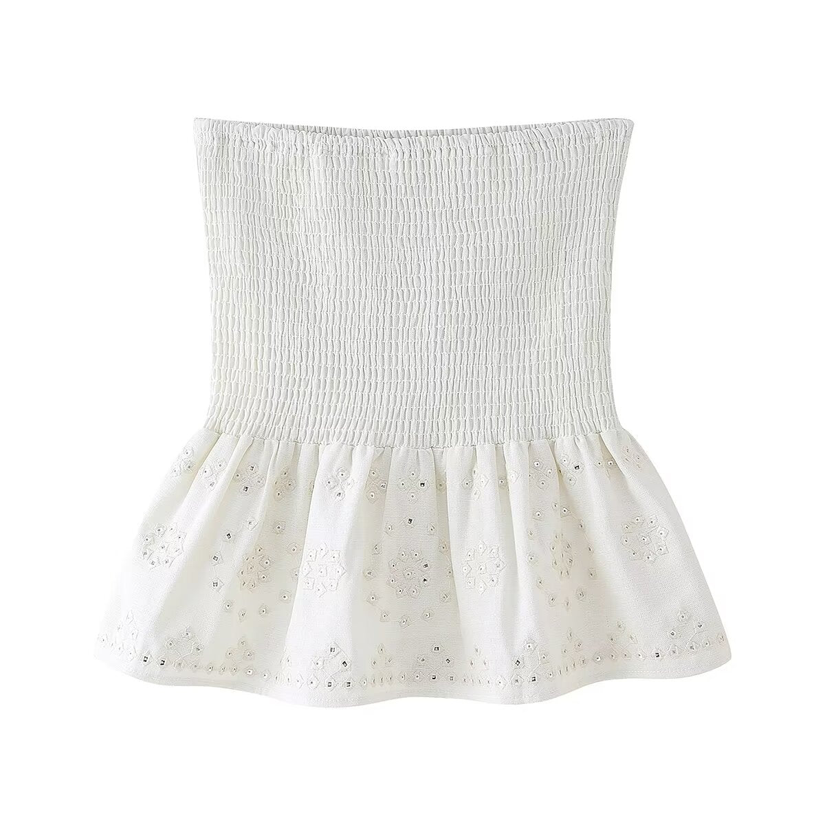 Women's Sequ Embroidered Loose High Vest and Skirt Two-Piece Set