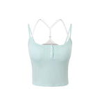 Women’s Floral Halter Ribbed Crop Top