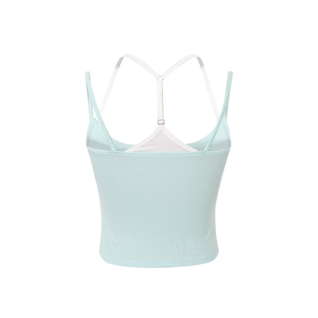 Women’s Floral Halter Ribbed Crop Top