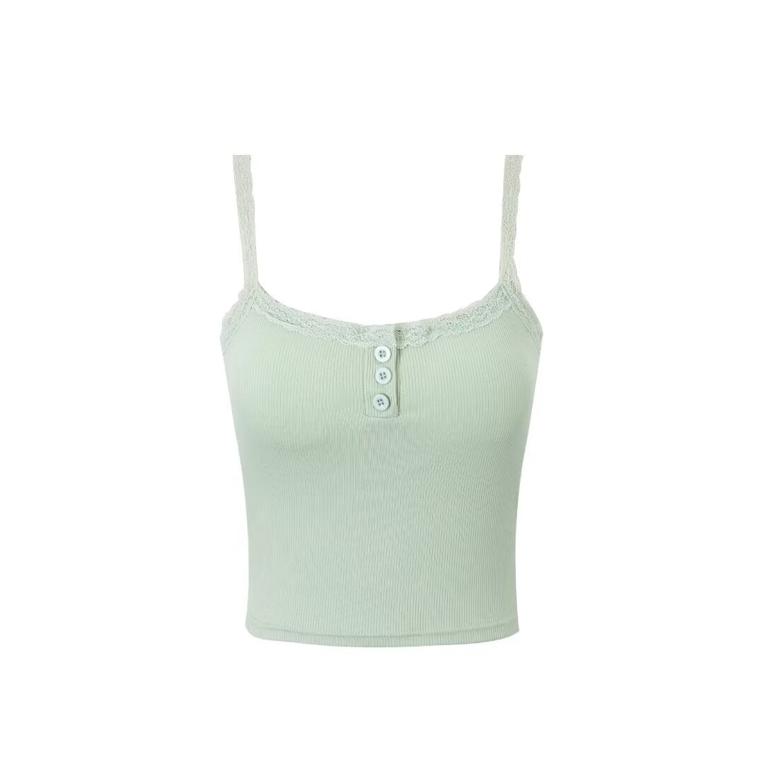 Women’s Lace Spaghetti Strap Crop Camisole
