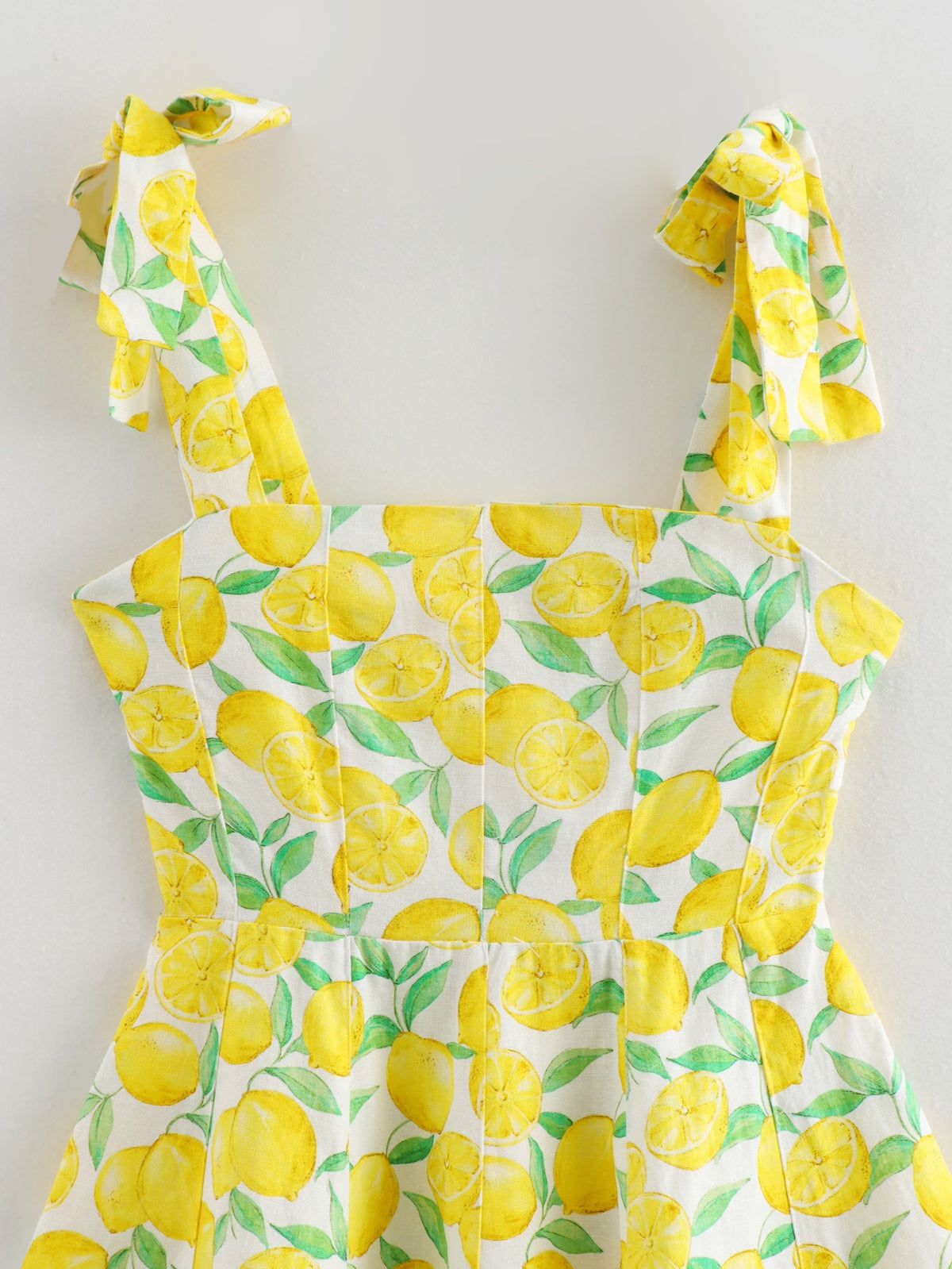 At Linen Blended Printing Slip Dress