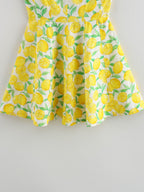 At Linen Blended Printing Slip Dress