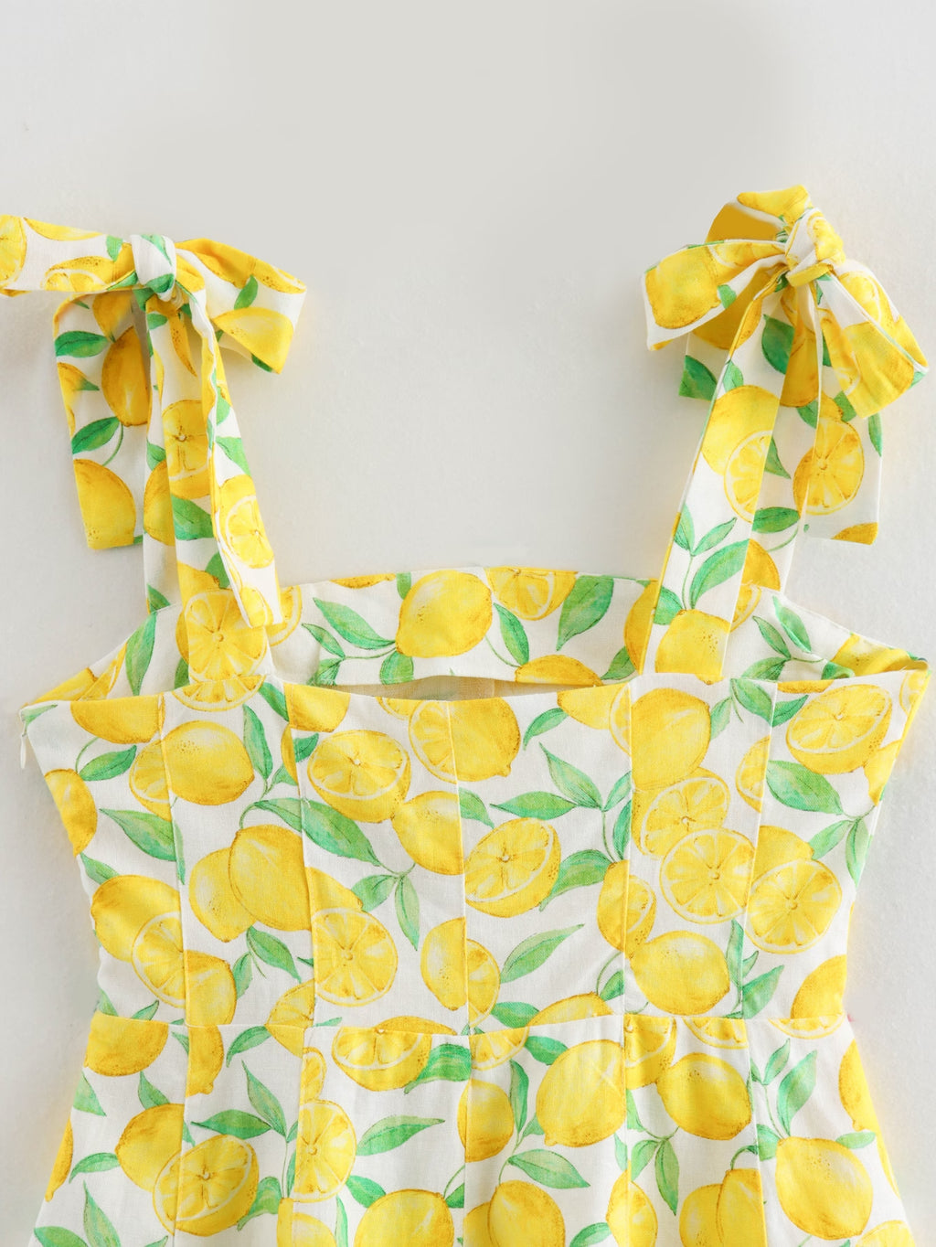 At Linen Blended Printing Slip Dress