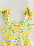 At Linen Blended Printing Slip Dress