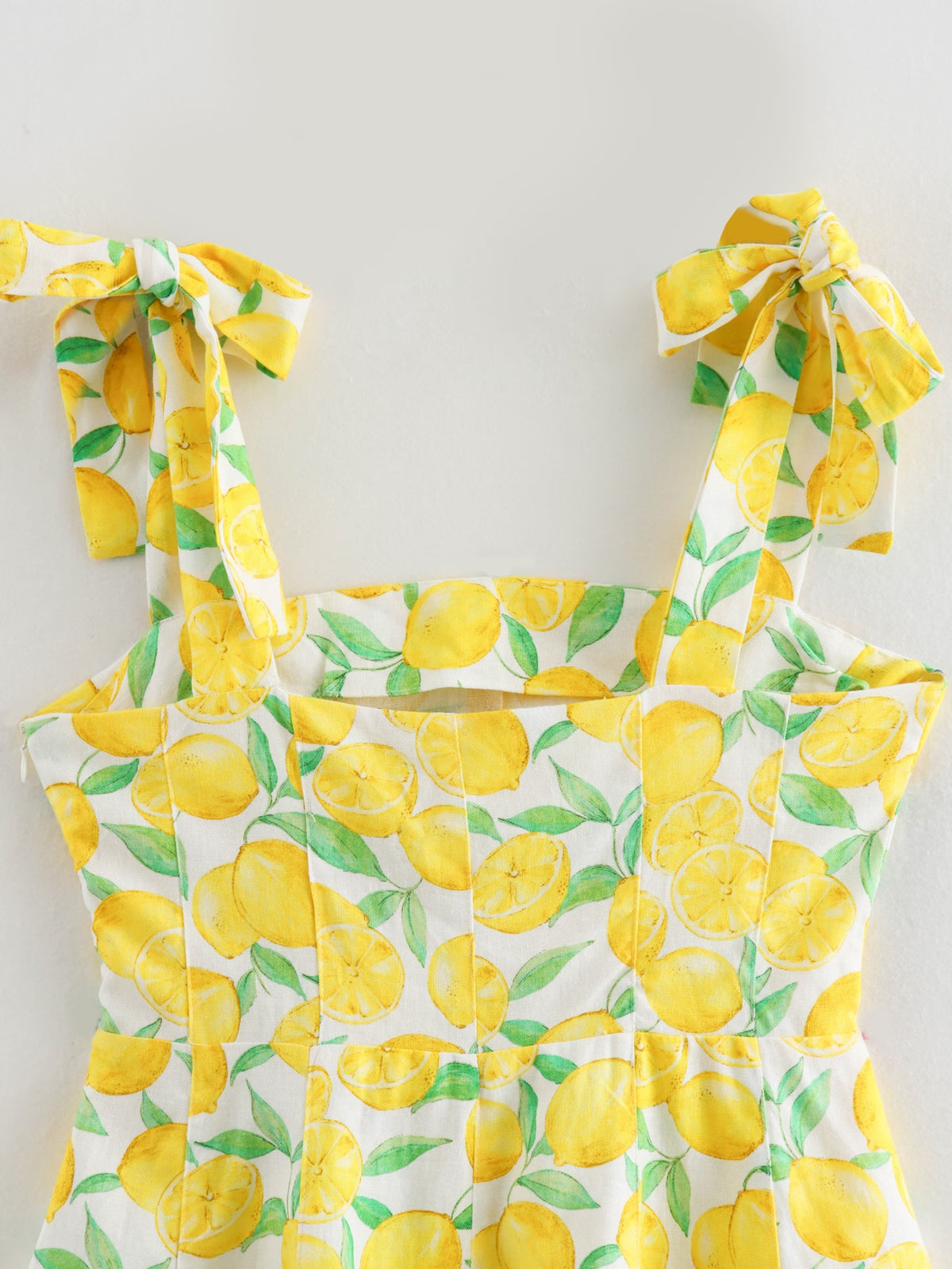 At Linen Blended Printing Slip Dress