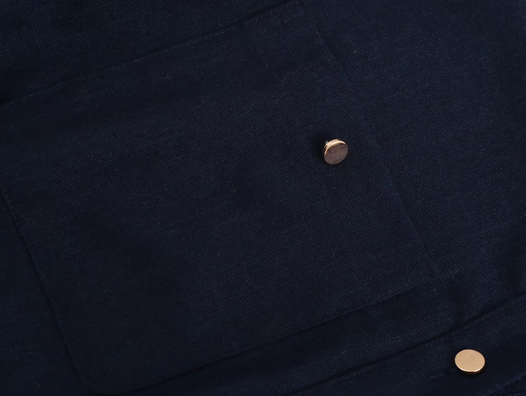 Linen-Blend Belted Shirt Midi Dress