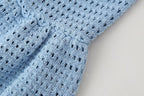 Women's Solid Color Loose Spaghetti Straps Knitted Short Top