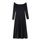 Striped Poplin Long-Sleeve Dress