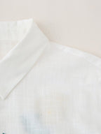 Women's Embroidered Button-Front Collared Shirt