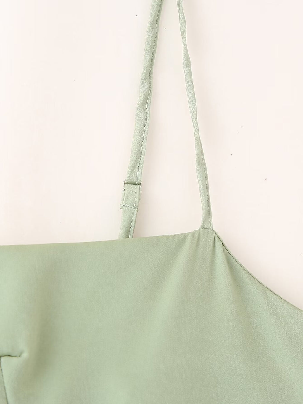 Satin Spaghetti-Strap Dress