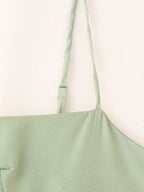 Satin Spaghetti-Strap Dress