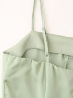 Satin Spaghetti-Strap Dress