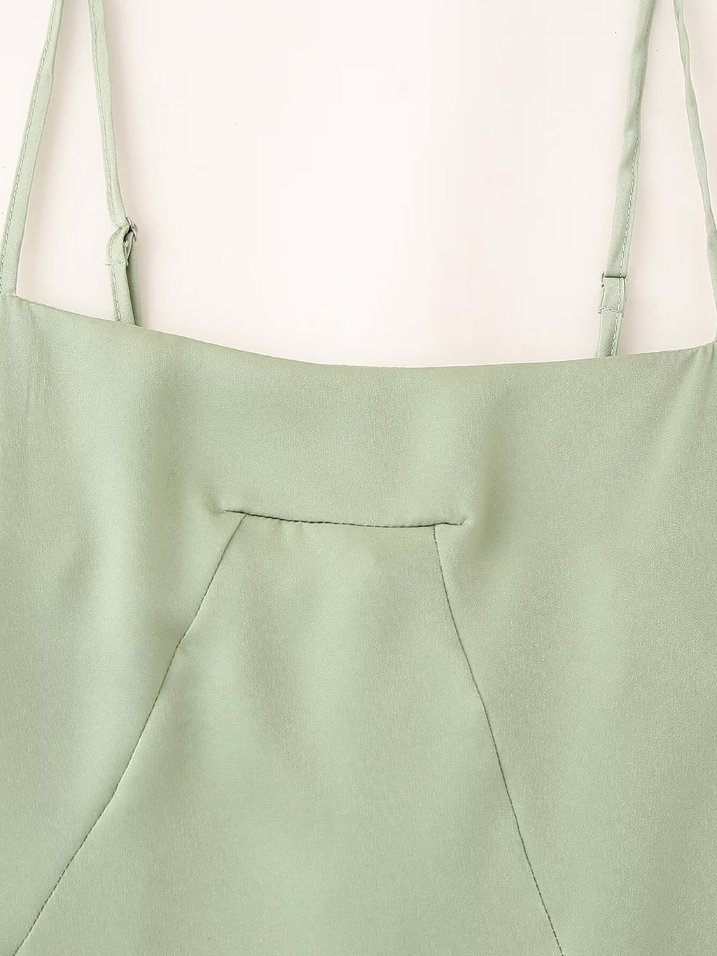 Satin Spaghetti-Strap Dress