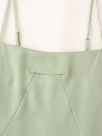 Satin Spaghetti-Strap Dress