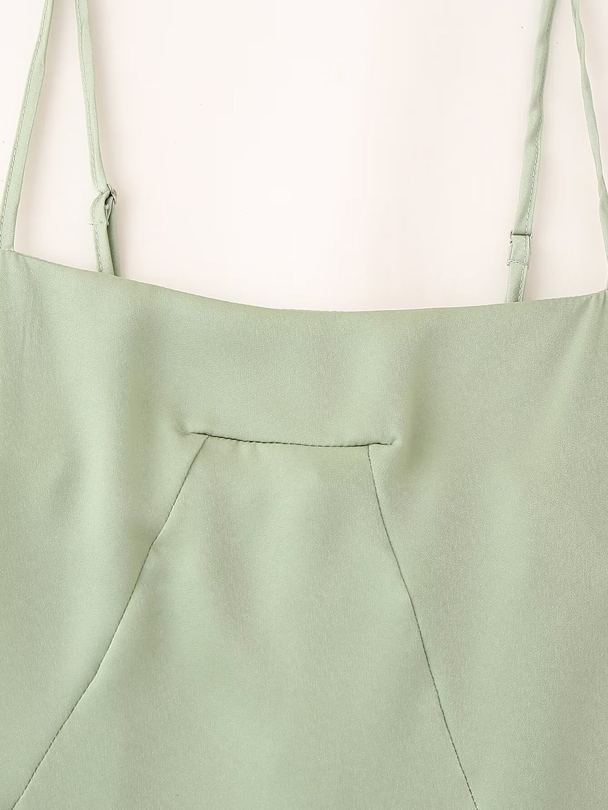 Satin Spaghetti-Strap Dress