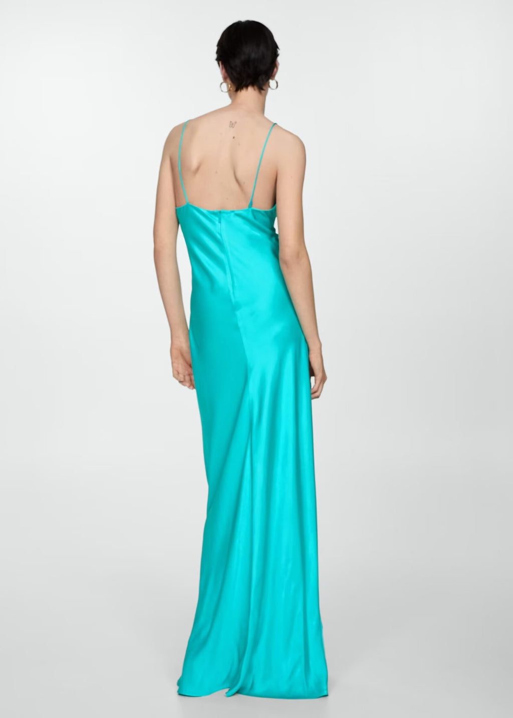 Lake Blue Backless Cutout Maxi Dress