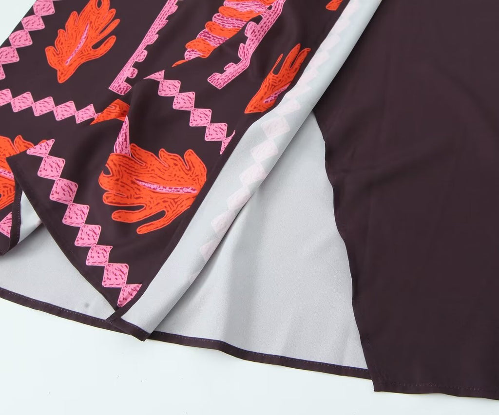Women's Summer Positioning Printed Shirt Floral Print Casual Suit