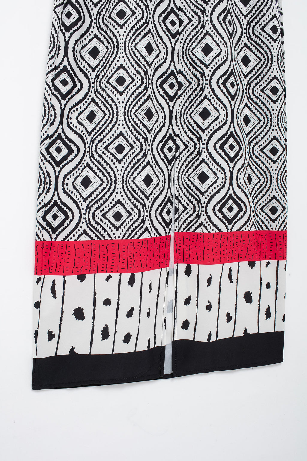 Flying Sleeves Print Color Contrast Dress Artistic Retro