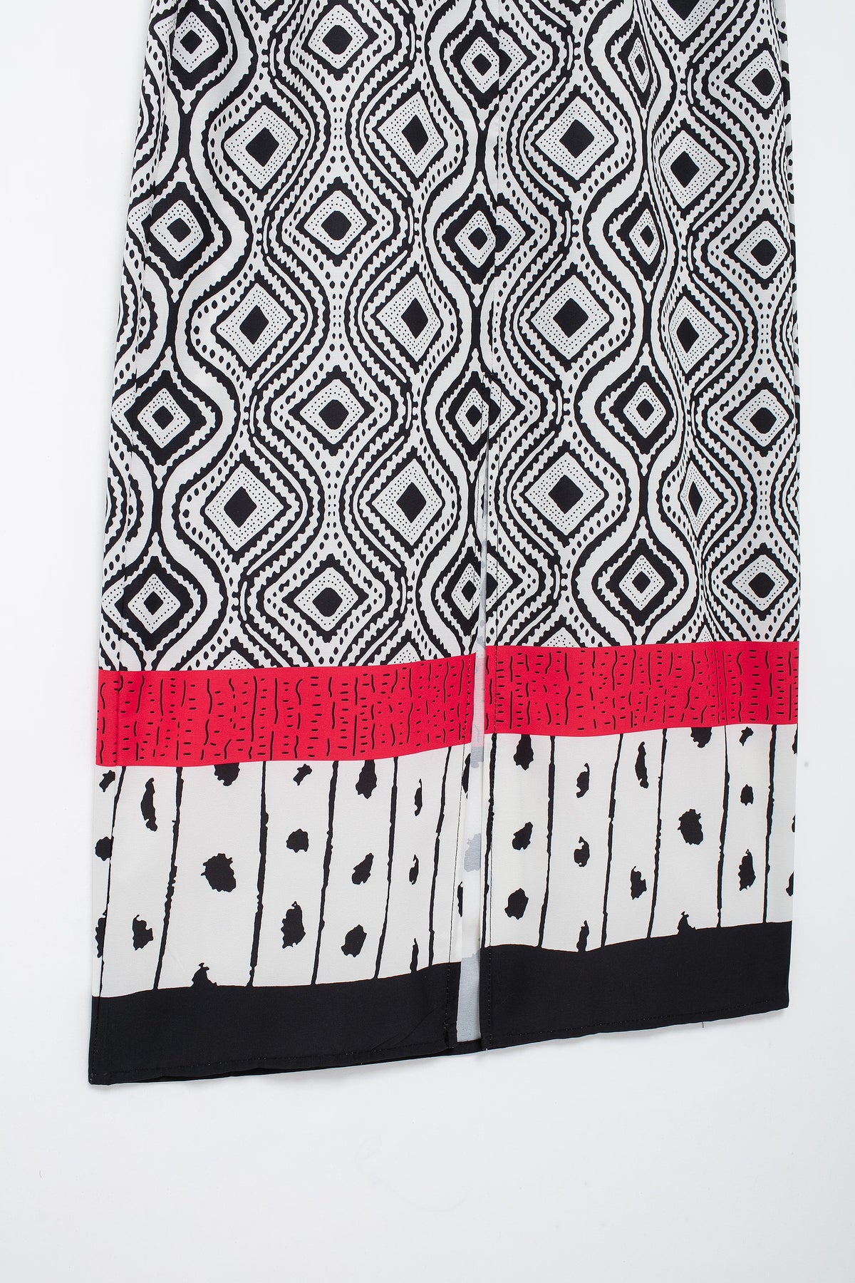 Flying Sleeves Print Color Contrast Dress Artistic Retro
