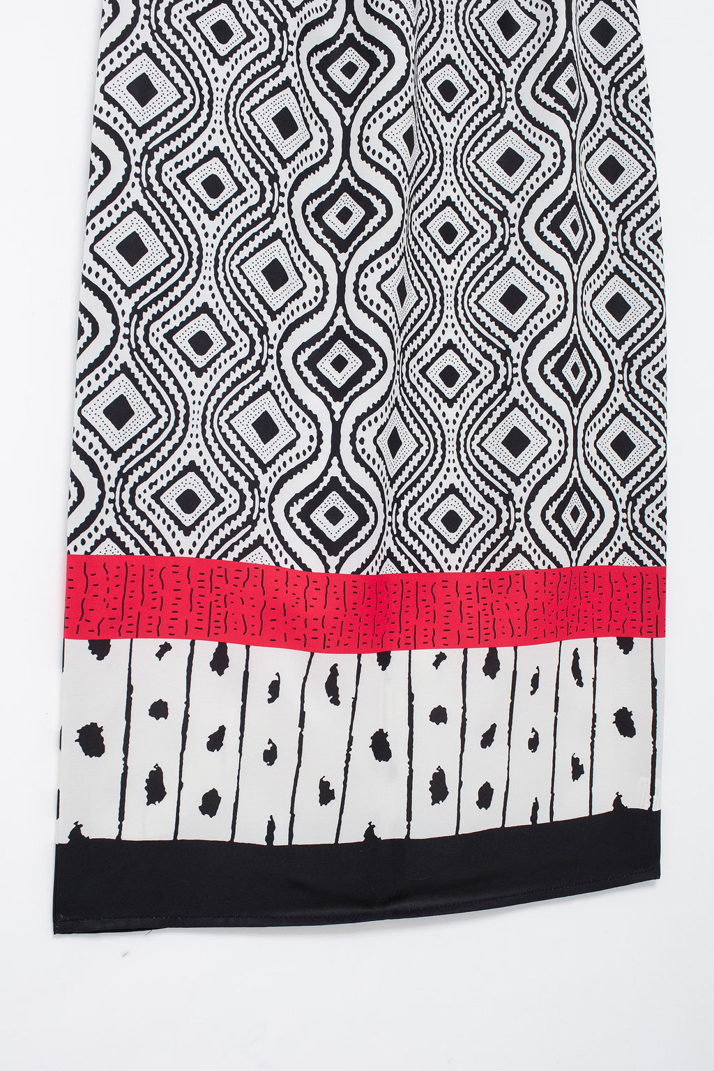Flying Sleeves Print Color Contrast Dress Artistic Retro