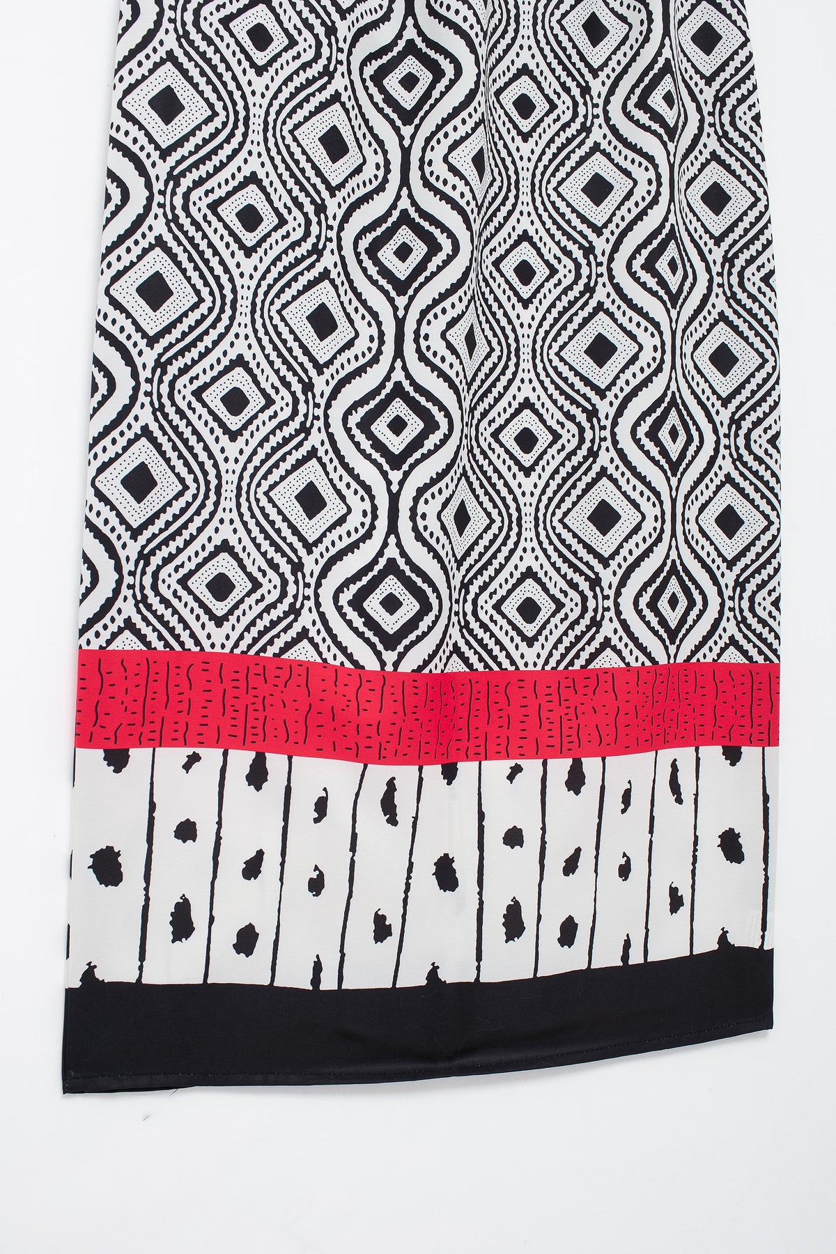 Flying Sleeves Print Color Contrast Dress Artistic Retro