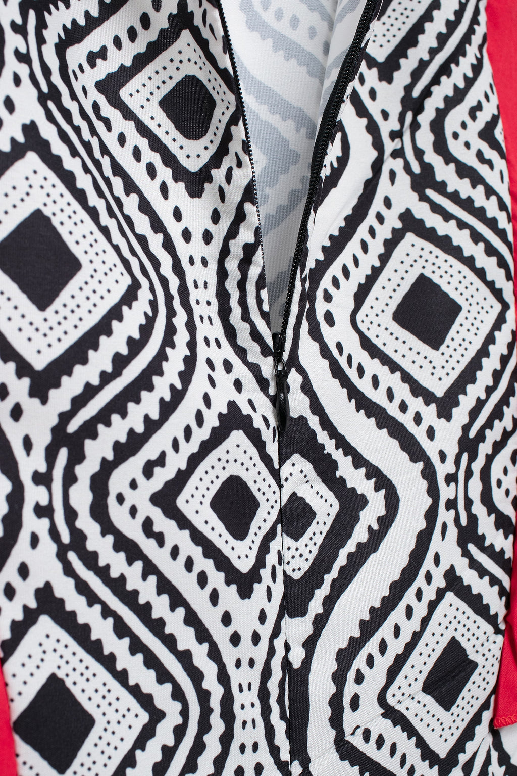Flying Sleeves Print Color Contrast Dress Artistic Retro