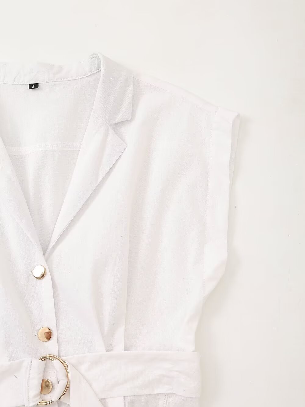Collared Button-Front Belted Short-Sleeve Shirt Maxi Dress