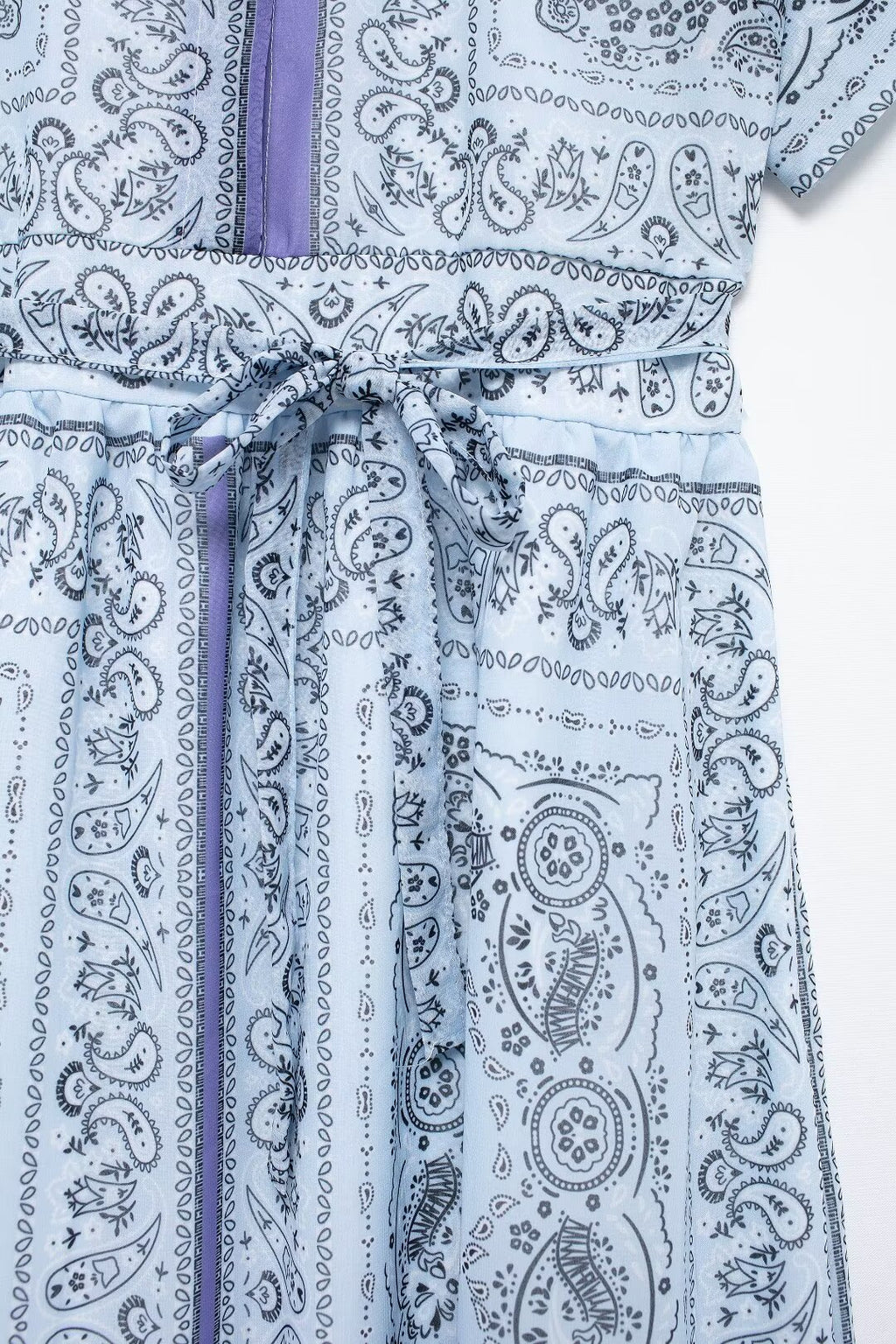 Women's Women's's Chiffon Collared Tie Shirt Short Sleeve Dress