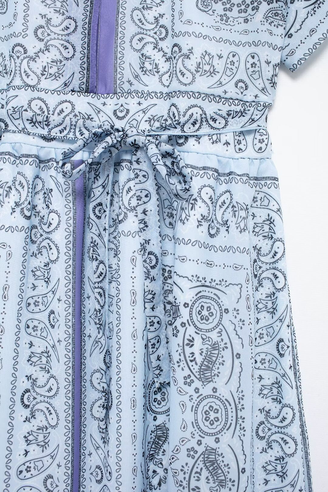 Women's Women's's Chiffon Collared Tie Shirt Short Sleeve Dress
