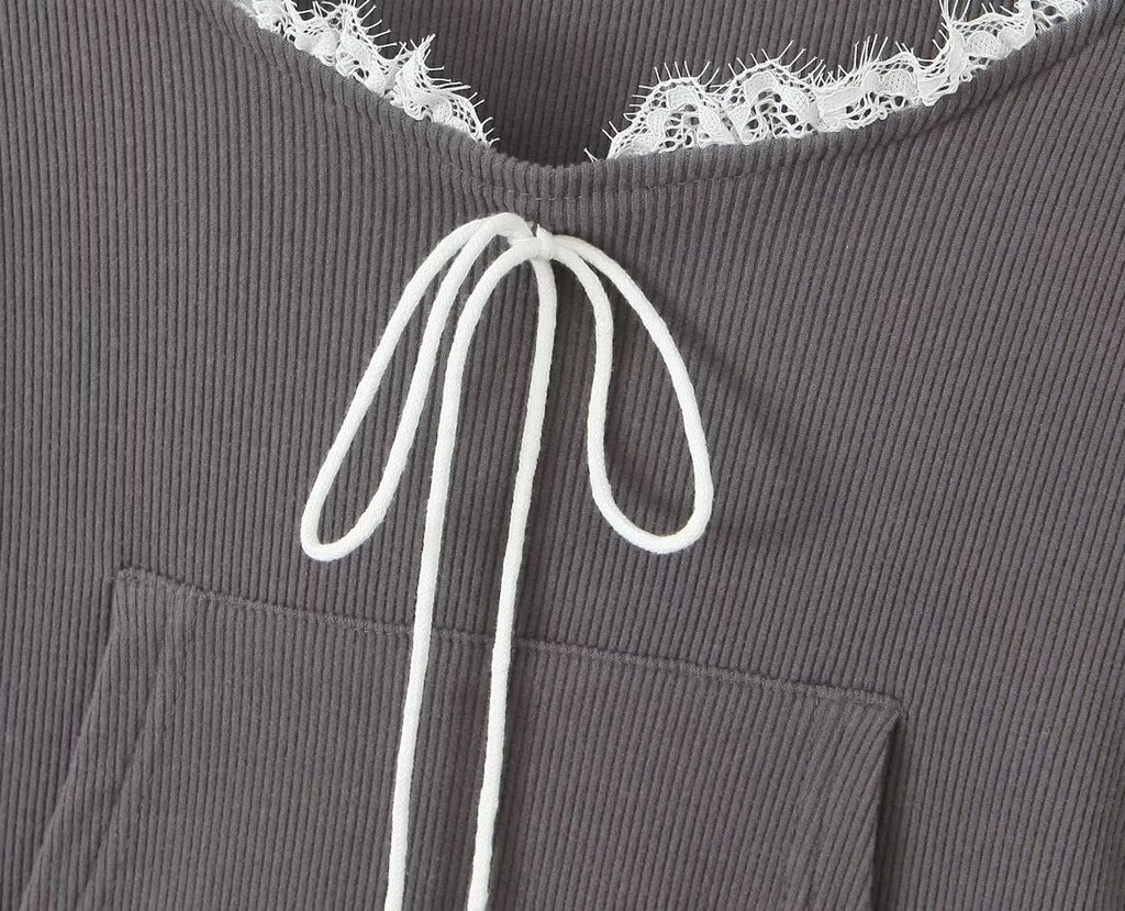 Women's Lace Pleated High-Waisted Two-Piece Skirt Set