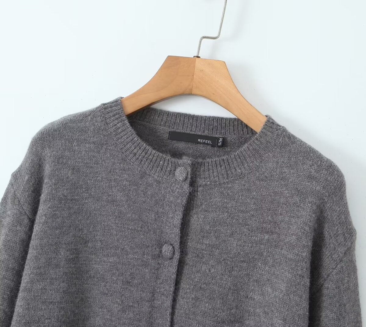 Women's Simple Round-Neck Wool Sweater Autumn Long Sleeves