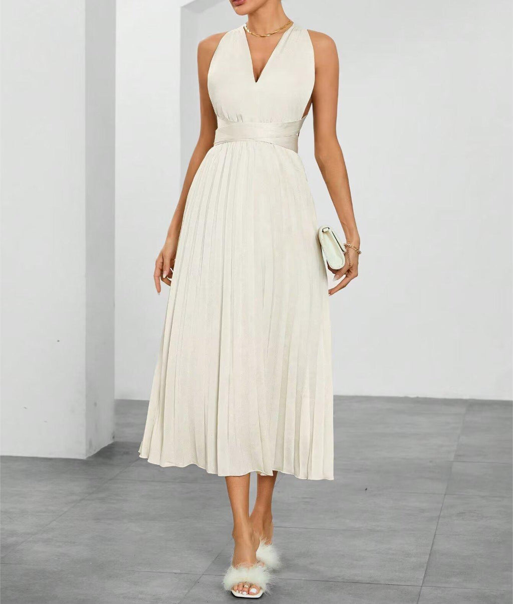 's Backless Cross-Strap Cutout Dress