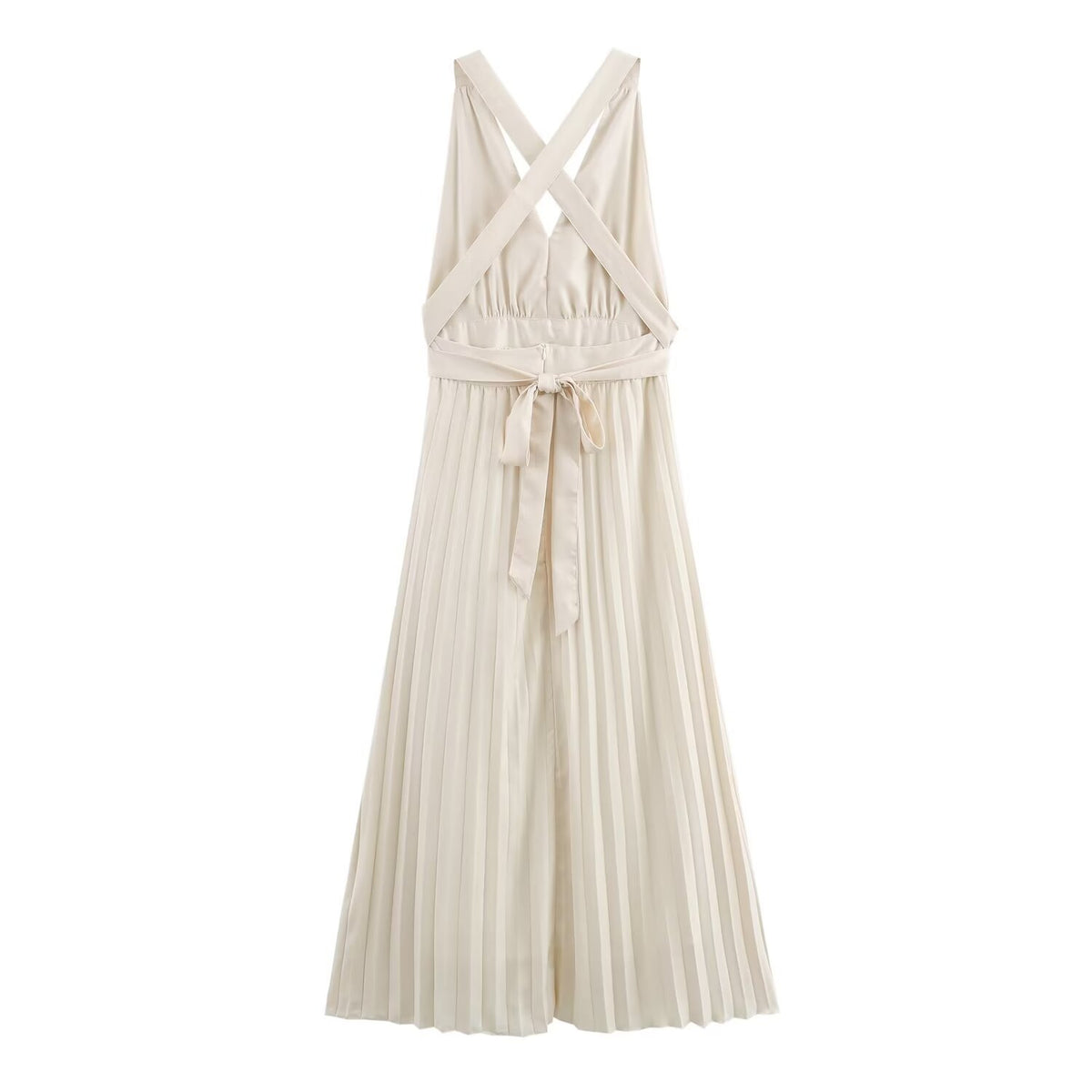 's Backless Cross-Strap Cutout Dress