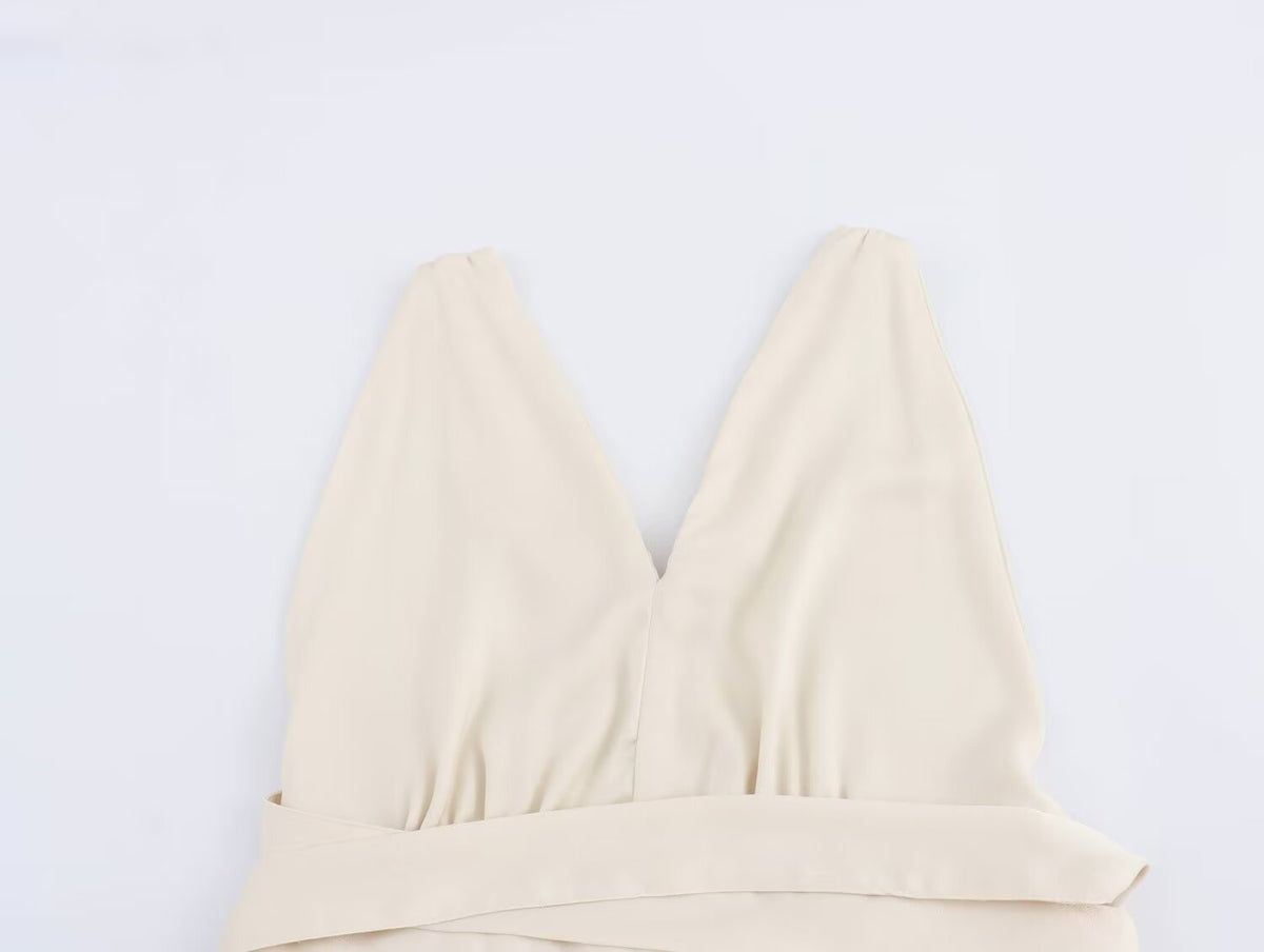 's Backless Cross-Strap Cutout Dress