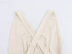 's Backless Cross-Strap Cutout Dress