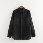 Women's And Lace Stitching Shirt