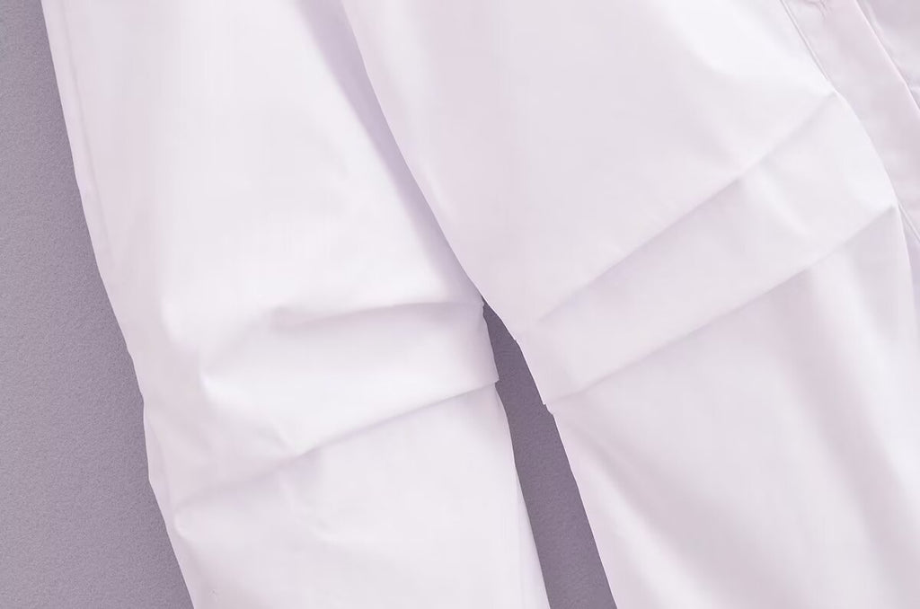 Women's Long Sleeve Loose Shirt White Shirt